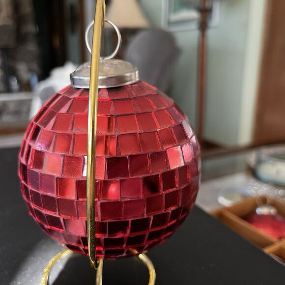Christian Siriano NY Set of 4 Mirror Disco Ball Christmas/New Years Ornaments - Picture 5 of 10